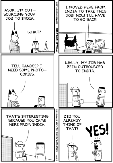 Funny comic about outsourcing